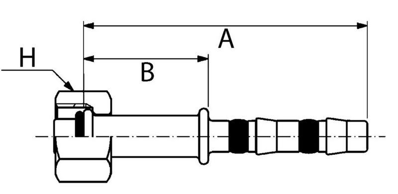 Refr. Fitting W 5/16 180g OR 5/8 18UNF