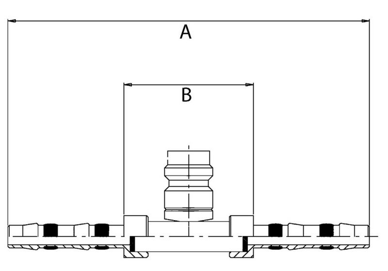 Refr. 2-Wege Verbindung 5/16 zoll mit V