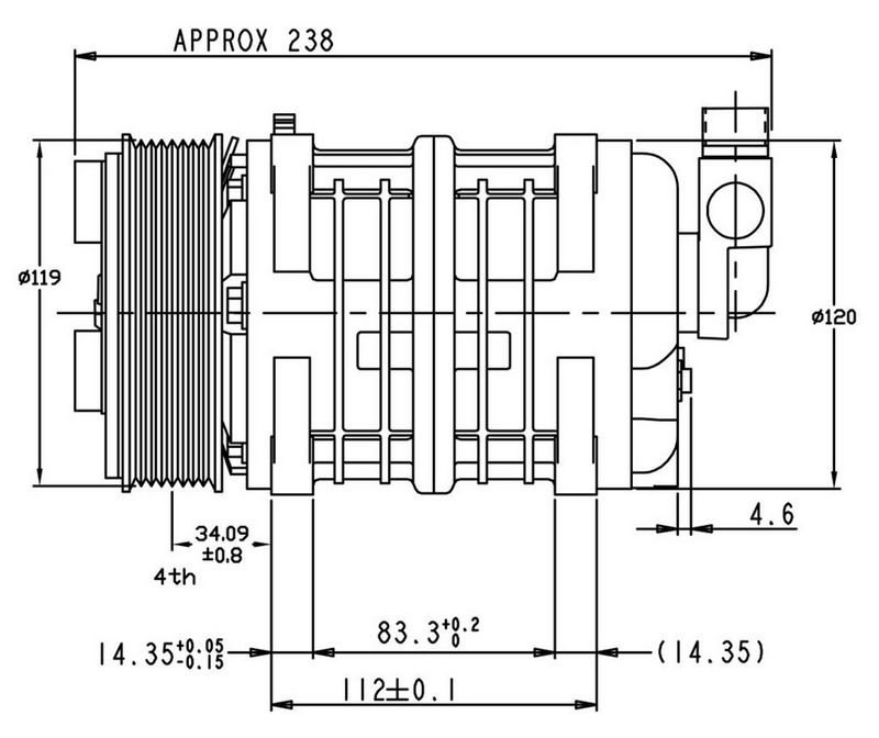 Kompressor 12V E123-PV8 QP15XD-1241