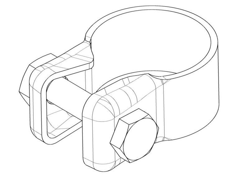Rohrschelle Di 24-26 mm