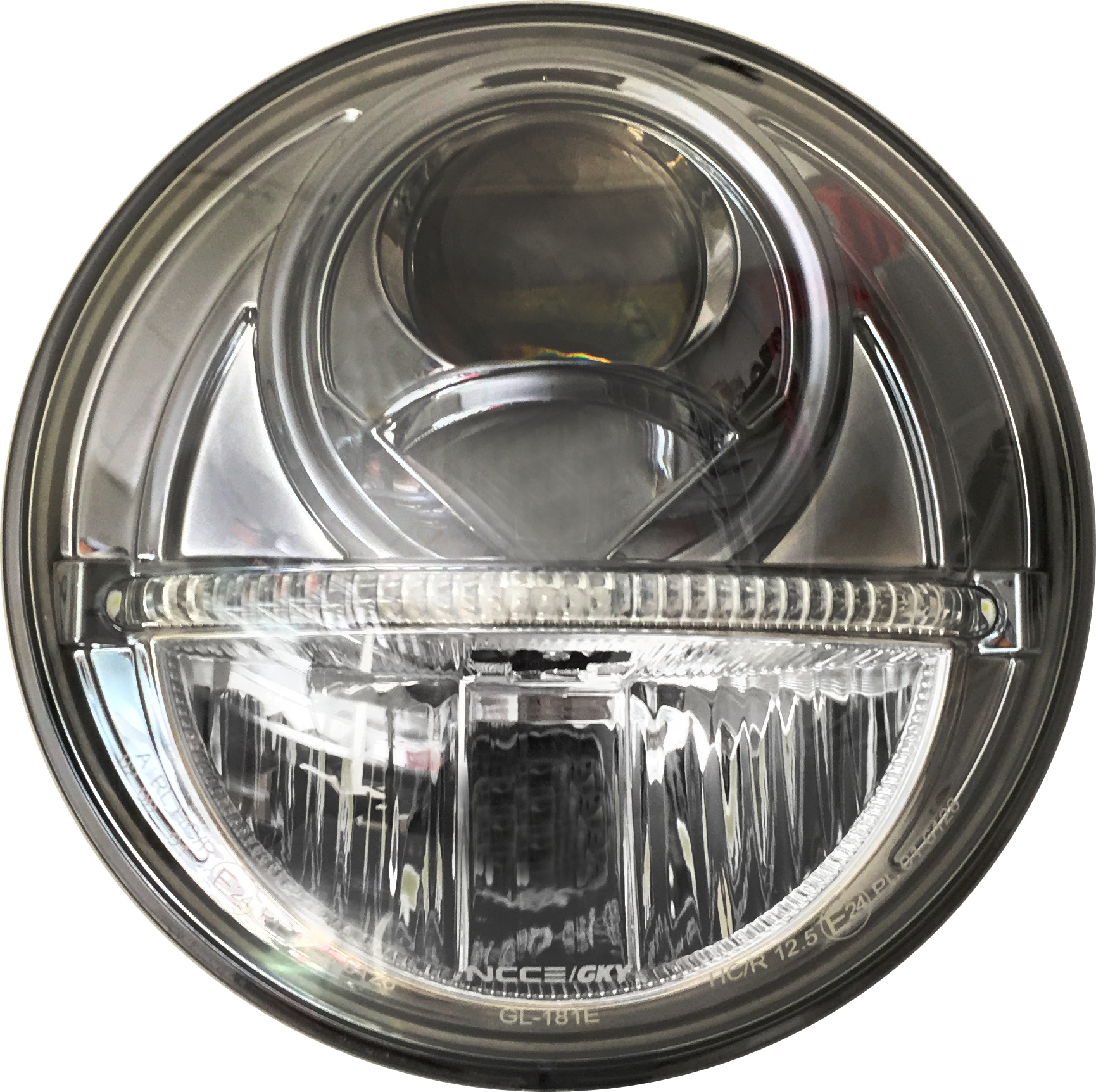 Nolden 7" Bi-LED Hauptscheinwerfer schwarz-chrom 7ZG2-AFTP-SC