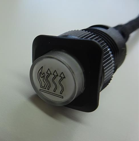 Taster T80 Heizsymbol mit Leitung Drucktaster mit Anzeige für T91/T99/T100 Taster T80 Heizsymbol mit Leitung Drucktaster mit Anzeige für T91/T99/T100