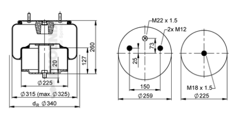 PHOENIX Luftfederbalg 73437