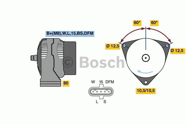 BO0986049820 DREHSTROMGENERATOR Bosch