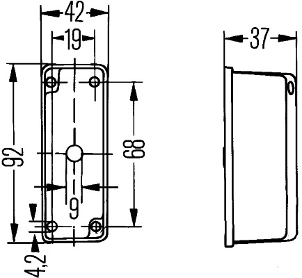 M165 Umrissleuchte, T4W, 24 V
