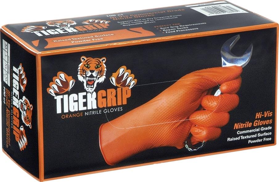 Nitril Einweghandschuhe Tiger Grip XXXL Orange 100 Stück