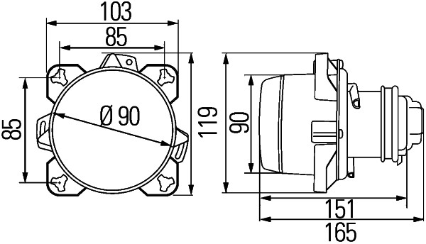 M805 Scheinwerfereinsatz, H7
