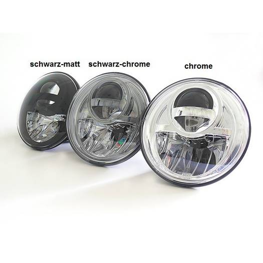 Nolden 7" Bi-LED Hauptscheinwerfer schwarz-chrom 7ZG2-AFTP-SC