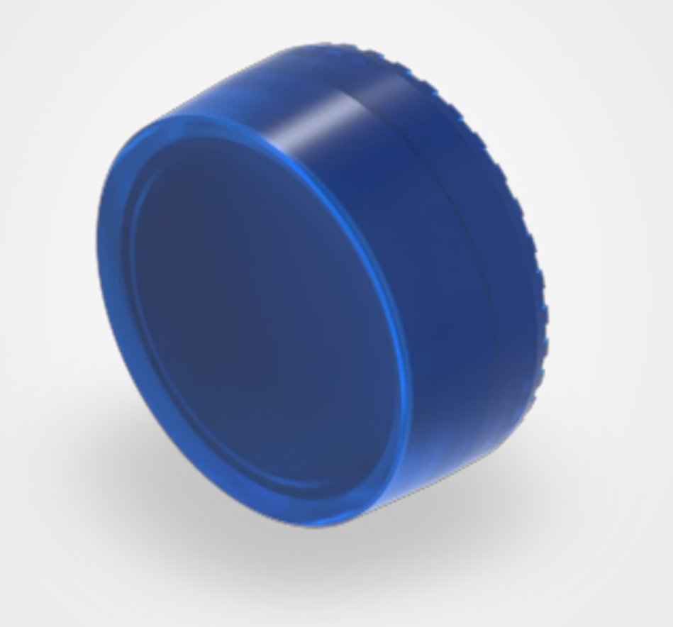 Druckhaube erhöht blau D29 Ks transparen