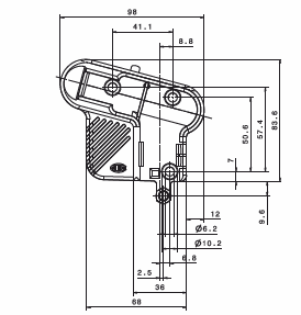 Nothammer rot, inkl Drucktaster