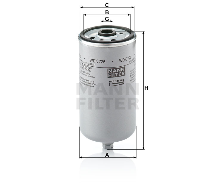 filtre à carburant à visser
