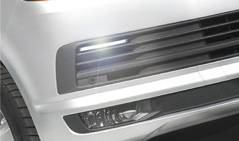 LED Tagfahrleuchten Satz VW T6 ab Bj. 2015 Ausführung Schwarz LED Tagfahrleuchten Satz VW T6 ab Bj. 2015 Ausführung Schwarz