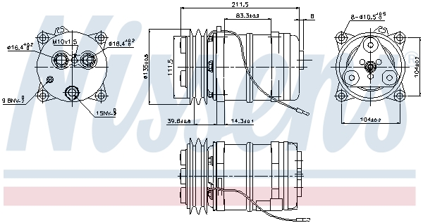 NISSENS Kompressor, Klimaanlage MAN