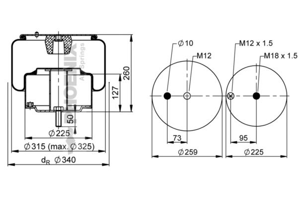 PHOENIX Luftfederbalg 73438