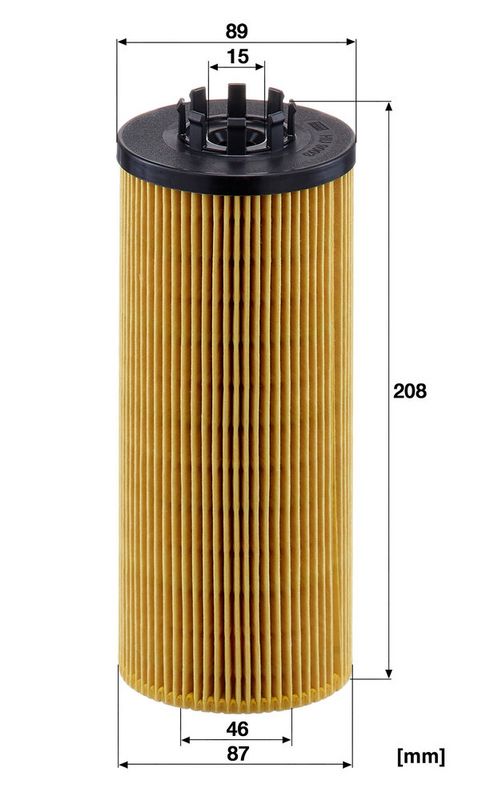 Oelfilterelement metallfrei