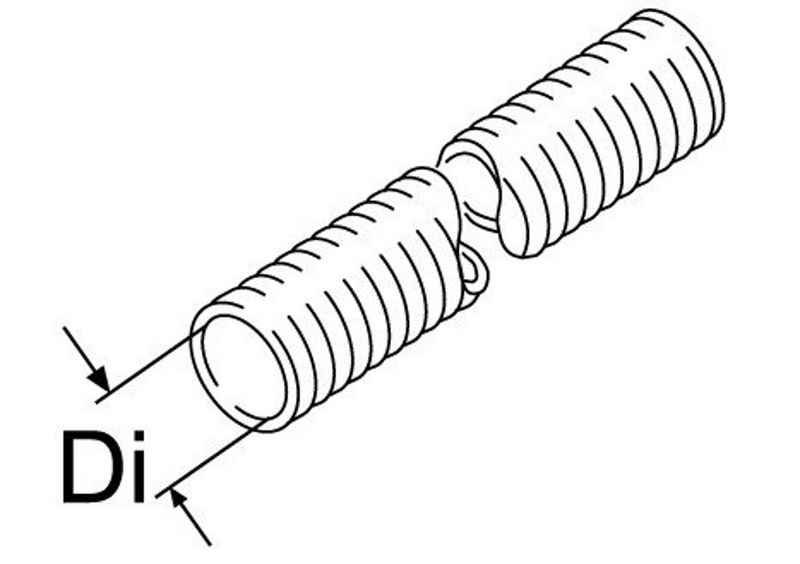 Flex Rohr kpl. D22.2 1000lg mit Endkappe