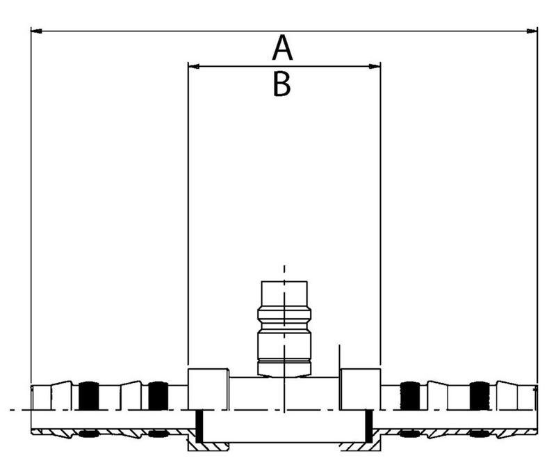 Refr. Fitting 2-Wege Verbindung 1/2 V