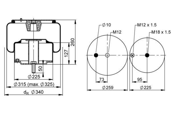 PHOENIX Luftfederbalg 73438